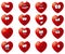 Vector Set icon of hearts