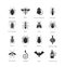 Vector set of icons with insects for pest control company