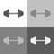 Vector set image dumbbells. White vector icon on white-grey-bla