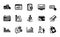Vector set of Income money, Credit card and Web traffic icons simple set. Vector