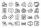 Vector set of Infographic graph, Coupons and Edit document line icons set. Vector