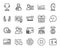 Vector set of Internet chat, Payment method and Update time line icons set. Vector
