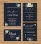 Vector set of invitation cards flowers elements