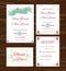 Vector set of invitation cards flowers elements