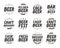 Vector set labels. Craft beer tags and elements for restaurant, cafe, bar or pub