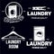 vector set of laundry logos emblems and design elements. logotype templates and badges