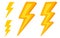 Vector set lightning icons