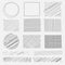 Vector set of line grunge brushes textures.