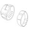 Vector Set line icon of watches