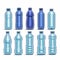 Vector Set logo blue Plastic Bottles for Water