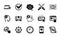Vector set of Love chat, Bitcoin coin and Screwdriverl icons simple set. Vector