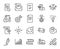 Vector set of Mail newsletter, Refresh mail and Education line icons set. Vector