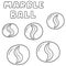 Vector set of marble ball
