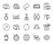 Vector set of Medal, Report diagram and Direction line icons set. Vector