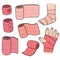 Vector set of medical bandage