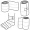 Vector set of medical bandage