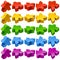 Vector set of meeples for board games