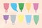 Vector set with menstrual cups