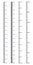 Vector set of metric rulers in flat style. Measuring scales