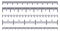 Vector set of metric rulers in flat style. Measuring scales