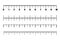 Vector set of metric rulers in flat style. Ruler scale measure or length measurement scale chart