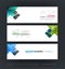 Vector set of modern horizontal website banners with arrow, rect