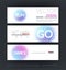 Vector set of modern horizontal website banners with dance and r