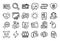 Vector set of Money exchange, Developers chat and Medical pills line icons set. Vector