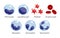 Vector set of Monocyte,   Lymphocyte, Eosinophil, Neutrophil, Basophil, Platelet, Erythrocytes. Types of blood cells.