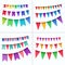 Vector Set of Multicolored Buntings Garlands Flags Isolated on White Background