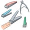 Vector set of nail clipper