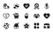Vector set of New star, Surprise boxes and Discount medal icons simple set. Vector