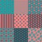 Vector set of nine simply seamless patterns.