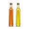 Vector Set of Olive or Sunflower Oil Glass Bottles