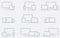 Vector set of outline device icons. Responsive digital devices icons.