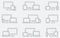 Vector set of outline device icons. Responsive digital devices icons.