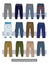 Vector set of pants for boys