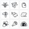 Vector Set of Papuan Icons. Savage