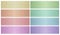 Vector set of pastel color glossy empty rectangular banners