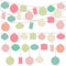 Vector Set of Pastel Colored Holiday Paper Lanterns