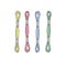 Vector set of pastel embroidery floss threads