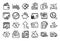 Vector set of Payment method, Increasing percent and Saving money line icons set. Vector