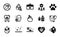 Vector set of People insurance, Face verified and First aid icons simple set. Vector