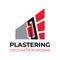 Vector set of plastering finishing company logos