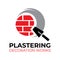 Vector set of plastering finishing company logos