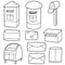 Vector set of postbox