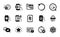 Vector set of Quick tips, Star and Recovery data icons simple set. Vector