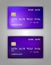 Vector set Realistic credit bank card mockup. Blue, mesh, cold, purple, streaming