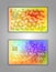 Vector set Realistic credit bank card mockup. Rainbow, multicolor, yellow, butterfly, flowers, yellow, orange, red