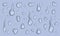 Vector set of realistic water drops and splash different sizes on a transparent background, condensation of rain, vector.